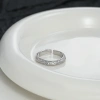 A high-end and niche circular diamond-encrusted simple and cute ring, a fashionable and versatile stainless steel accessory for women Item Picture